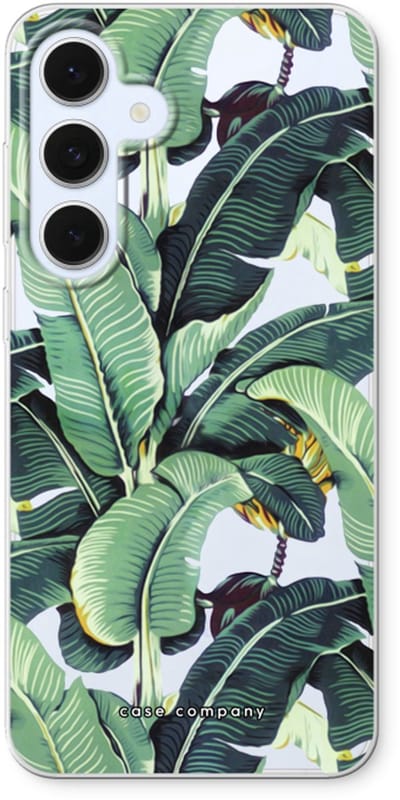 Case Company® - Hoesje geschikt voor Samsung Galaxy S24 FE hoesje - Bananenbladeren - Soft Cover Telefoonhoesje - Bescherming aan alle Kanten en Schermrand