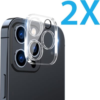 Camera lens Protector 2x Geschikt voor: iPhone 16 Pro - screen protector - glas - bescherm je camera - beschermglas - Transparant