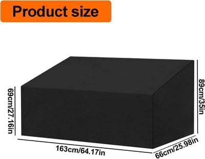 SnelShoppen - Hoge kwaliteit pallet covers voor tuinmeubels, waterdicht en duurzaam, 163x66x89/69 cm, perfect voor pallet banken, sofa's en matrassen,