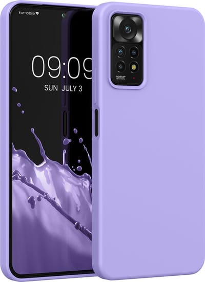 kwmobile telefoonhoesje geschikt voor Xiaomi Redmi Note 11 Pro / Note 11 Pro (5G) / Note 12 Pro (4G) - Hoesje met siliconen coating - Smartphone case in lavendel