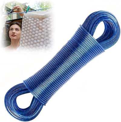 Duurzame Kledinglijn van 30 meter, 3mm Dikke Staalversterkte Touw, Waterdicht en Sterk voor Buitengebruik in Tuin, Balkon en Kamperen