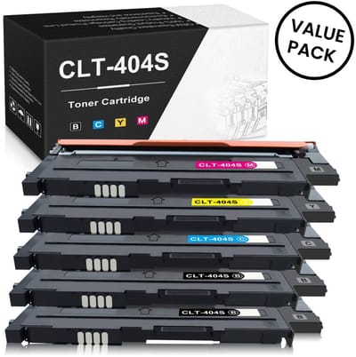 5-pack | Geschikt voor Samsung CLT-404S / CLT-P404 Toner cartridges - Geschikt voor Samsung Xpress SL-C430 - SL-C430W - SL-C480 - SL-C480W - SL-C480FW - P404C