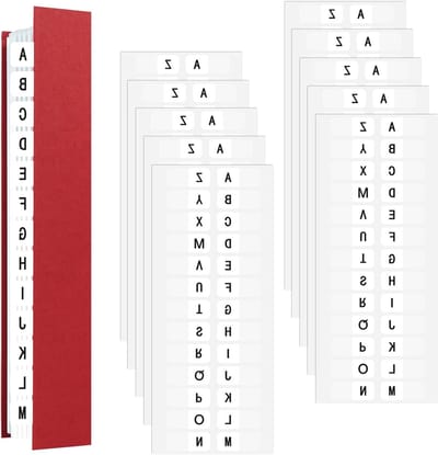Index Tabs A-Z - 260 Stuks Zelfklevende Transparante Stickers voor Mappen en Notitieboeken - Organiseer en Label Effectief