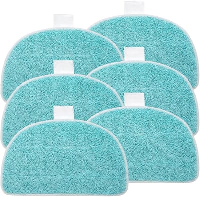 Set van 6 Vervangende Pads voor Stoomreiniger, Wasbare Microvezel Mopdoek Covers, 33 x 19.5 cm, Effectief Vlekken Verwijderen van Alle Vloeren