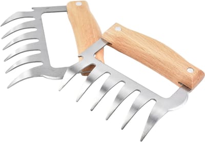 BBQBuddies Vlees Klauwen Hout – Meat Claws voor Pulled Pork, Kip & BBQ – Vlees Shredder met Houten Handvatten