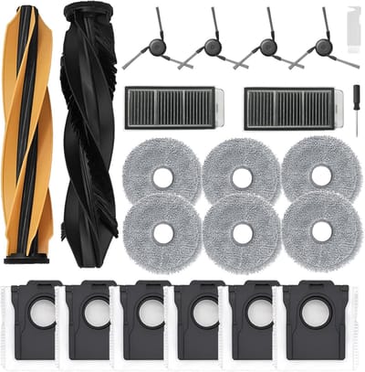 Accessoirekit voor robotstofzuiger, compatibel met Dreame X50/L50 serie - hoofdborstel, HEPA-filters en moppads