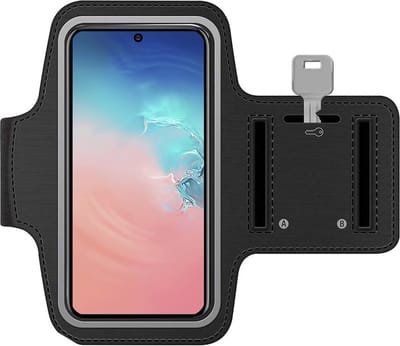 Arara Armband Geschikt voor Samsung Galaxy S10 Lite sportarmband - hardloopband - Sportband hoesje - zwart