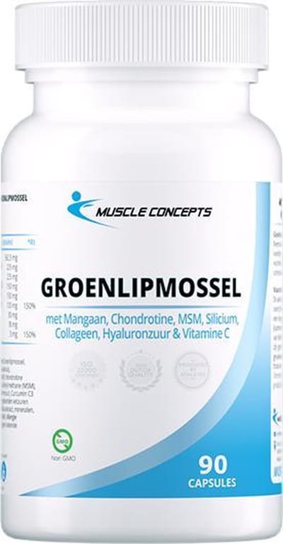 Groenlipmossel - Incl. Kurkuma C3, MSM en Biocell - 90 capsules | Muscle Concepts