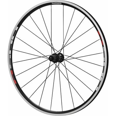 Shimano Achterwiel R501-A Aero 10/9/8-Sp 24mm Zwart/Rood