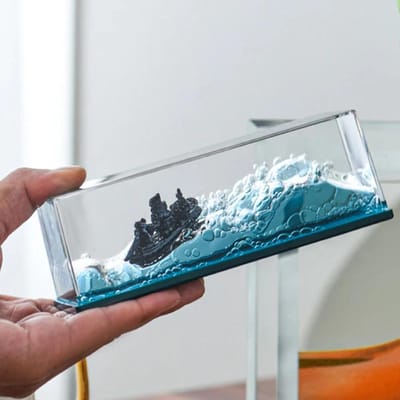 Going Merry Piratenschip Vloeistof Vloeistof One Piece Thousand Sunny schip Drijvende Boot Drift Barcos Woonkamerdecoraties Geschenken white