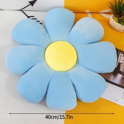 Coussin de tournesol de 40 cm - Coussins d'assise mignons pour canapé décoratif - Pétales de fleurs - Cadeaux d'anniversaire - Décoration de chambre à coucher as picture yellow