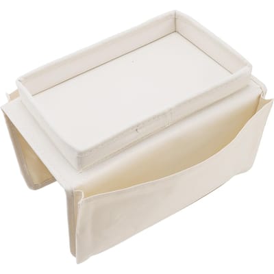 Sofa Tray Opvouwbare Arm Opbergrek Tafel 600D Oxford Stof Zijvakken voor Bank beige