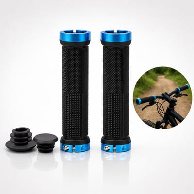 Luxamore Velogrip Fietshandvatten Blauw – Lock-On Stuurhandvatten met Extra Grip & Antislip – Voor Fiets, Mountainbike & E-bike