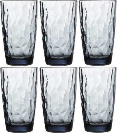 Bormioli Rocco Tumbler drinkglas - 12x - blauw - 470 ml - sap/water/drinkglazen