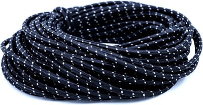 35 meter, Ø 8 mm, rubberen touw voor aanhangerzeilen, spanriem, spanriem, spanriem, spanriem, elastisch touw, ladingskabel, bevestigingskoord (zwart)
