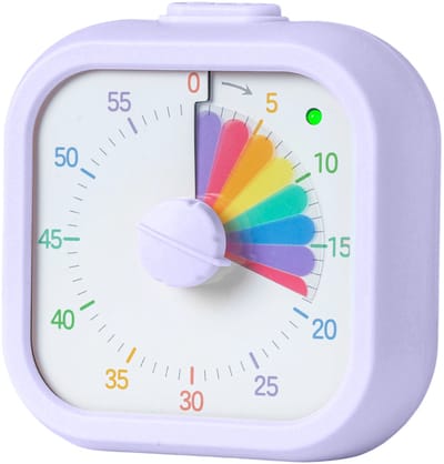 Visuele timer - regenboog - paars