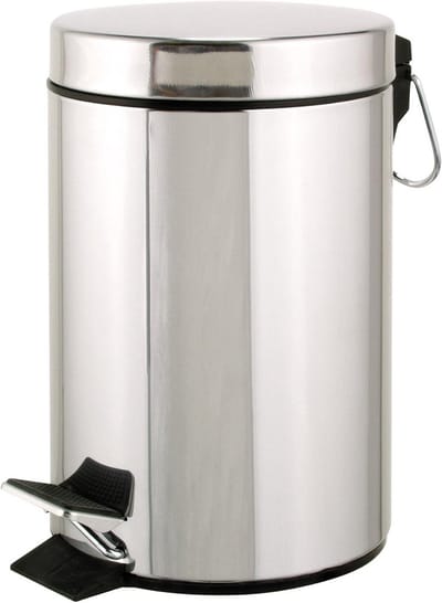 Afvalemmer - Pedaalemmer Vuilnisbak - Hygiënisch Afval Beheren - Geurremmend Met Inzet - 3 Liter - Zilver