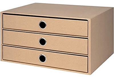 Ladebox voor DIN A4 - 3-delige opbergdoos met greepgat, 343 x 250 x 185 mm