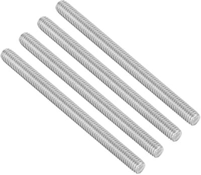 Set van 4 Draadstangen M6 x 80 mm van RVS 304 voor Meubel- en Machineassemblage, Sterke Bevestiging en Duurzaamheid