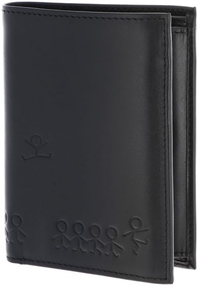 oxmox Leren portemonnee Leather RFID Protect Kombibörse Jumping Jack 2.0 Embossed Black zwart