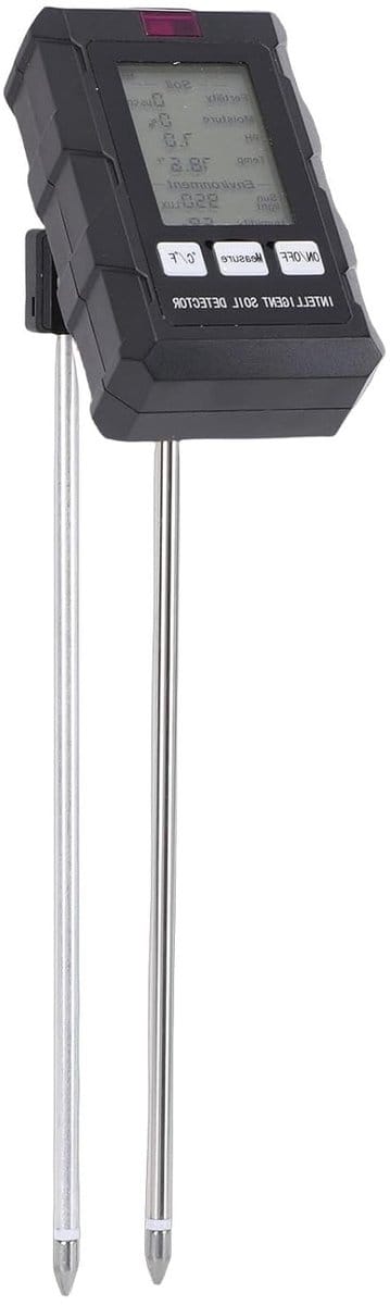Bodemvochtmeter 6 in 1 met PH-meter, Temperatuur- en Vochtigheidssensor, LCD-scherm voor Tuinieren en Landbouw, Ideaal voor Buitenplanten en Tuinonderhoud