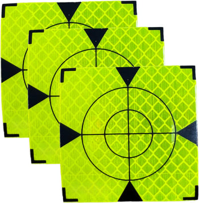 Meetsticker - reflecterend - 60x60mm - geel
