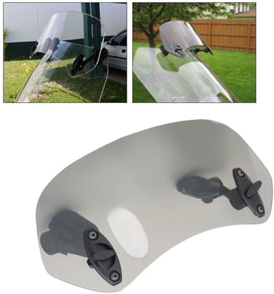 Dailygoods- Winddeflector Verstelbaar - Voorruitverlenging - Spoiler - Motorruimte Reiniger - Hoogwaardig Acrylmateriaal - Uitstekende Windbescherming - Motorruit