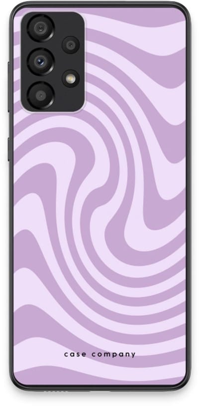Case Company® - Hoesje geschikt voor Samsung Galaxy A33 5G hoesje - Swirl Paars - Soft Cover Telefoonhoesje - Bescherming aan alle Kanten en Schermrand