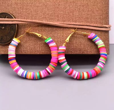 Akyol - kralenoorbellen – pride oorbellen - pride - lgbt - lbtq - gaypride - boho - bohemian - regenboog - oorbellen voor dames - ibiza style - ibiza oorbel - ronde oorbellen - bohemian oorbel - gekleurde oorbel - polymeer oorbel - cadeau-bedankje