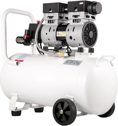 Luchtcompressor, 40 Liter, Ultrastil, 1 PK, Olievrije Stalen Tank, 750 W, 8 Bar, Draagbaar voor Thuisreparaties, Banden Oppompen