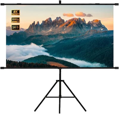 Projectiescherm - Film Scherm - Thuisbioscoop Creëren - Draagbaar Statief - 60 Inch - Zwart