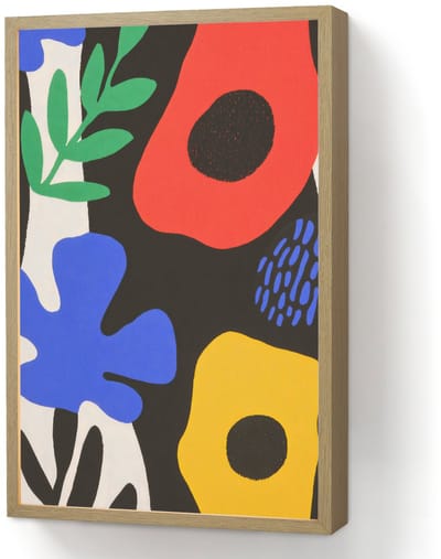 Wandlamp 40x60 cm - Oplaadbaar - Bloemen - Bladeren - Abstract - Zwart - Wandlampen binnen woonkamer - Slaapkamer lamp - Decoratieve nachtlamp - Vloerlamp draadloos