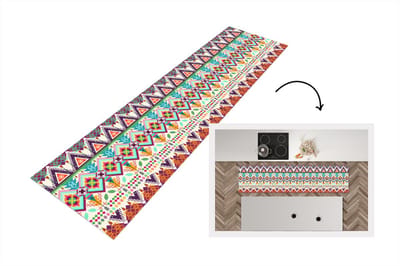 Keukenloper - Loper keuken - Azteken - Zuid-Amerika - Patronen - 200x50 cm - Keukenloper vinyl