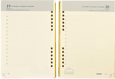 Brepols agenda vulling 2027 - BREFAX 1 [0.560] - 1 dag op 1 pagina - Dagoverzicht - 14.5 x 21 cm
