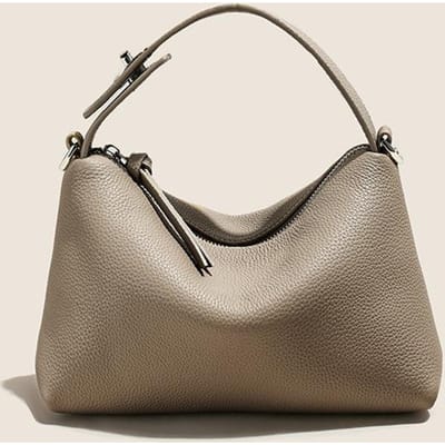 Nieuwe Dames Tas van Echt Leer High-end Lichte Luxe Niche Schoudertas Dames Handtas gray
