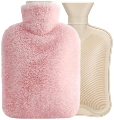 Comfortabele en Duurzame Warmwaterkruik met Zachte Hoes - 2 Liter, Veilige Warmtebehoud voor Winter