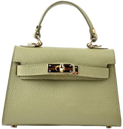 Giuliano Lederen Schoudertas Amaya - Dames - Made in Italy - Groen