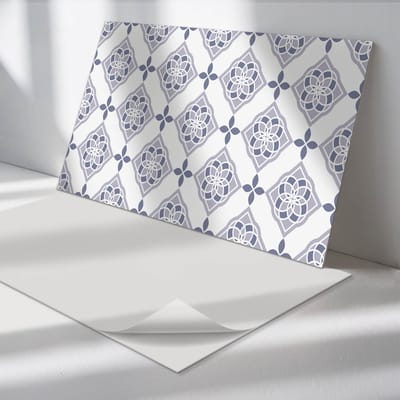 Wallfluent Vinyl Wandpaneel - Geometrisch ruitpatroon Zelfklevende Wandbekleding - 100 cm x 50 cm - Grijs Vinyl Wandpaneel - 1 stuk - Rechthoekig Wandbekleding Vinyl - Patroon Wandpaneel - Wandpaneel PVC - Wandpaneel Keuken en Badkamer