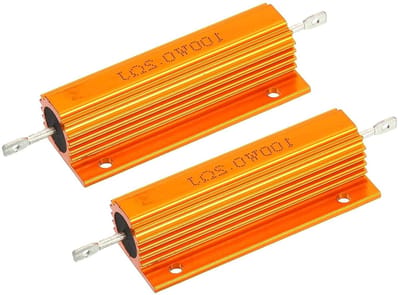 Draadweerstanden Aluminium - Vermogensweerstanden Schroef - Elektronica Reparatie - Behuizing Aluminium - 100W 0.2 Ohm - Goudtint