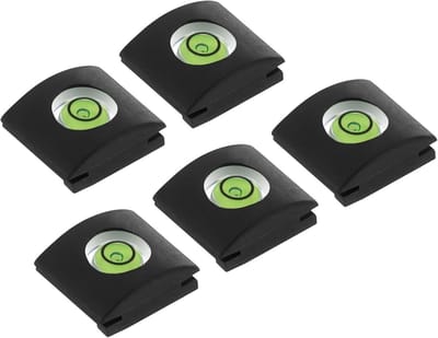 Camera Hot Shoe Lid met 5 Stuks Universele Bubble Level voor Nikon, Fujifilm en Pentax DSLR/SLR Camera's - Zwart, Nauwkeurige Waterpas voor Fotografie