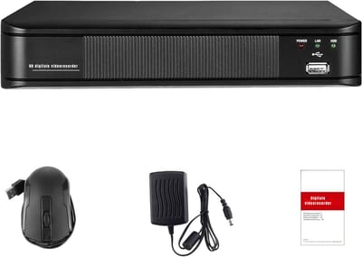 YOR® Videorecorder - Videorecorder vhs - Vhs speler - 8-Kanaals HD 1080P - Zwart - 37cm x 28cm x 10cm