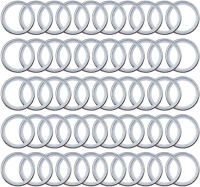 Set van 50 metalen gordijnringen, geluidsdichte ringen voor ramen, deuren en douchegordijnen - 26mm binnenmaat, ideaal voor verduistering en decoratie