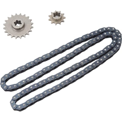 Kit de pignon et chaîne d'entraînement T8F 20T 11T 116 maillons pour Karting Mini Moto Véhicules tout-terrain gray