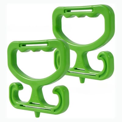 Twee winkeltas houder, voedingsmiddelen handvat, vat handvat, ergonomische winkeltas houder