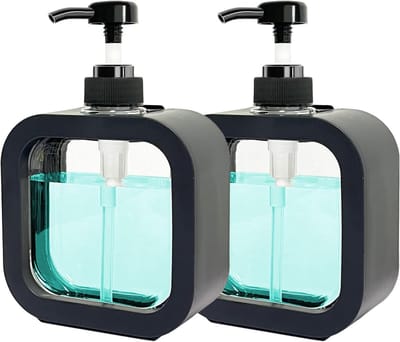 Set - 2 Stuks, 500 ml, Voor Badkamer, Douche en Keuken - Kunststof Pomp Flessen Voor Wasmiddel en Afwasmiddel