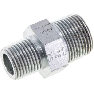 1/2'' NPT x 3/4'' NPT Verzinkt Stalen Borstnippel 170 Bar - Hydrauliek