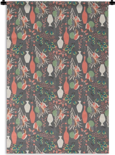 Wandkleed - Wanddoek - Boeket - Bloemen - Patronen - 120x180 cm - Wandtapijt