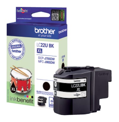 Brother Inktcartridge LC-22UBK XL Zwart Hoge capaciteit