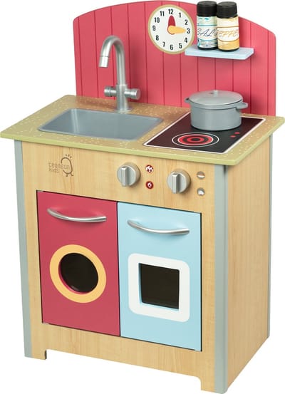 Teamson Kids Klassiek Houten Speelkeuken - Kinderspeelgoed - Rollenspel Speelgoed - Rood/Hout