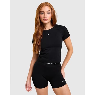 Nike Dri-FIT T-shirt voor dames Pro Seamless - Zwart- Dames, Zwart S